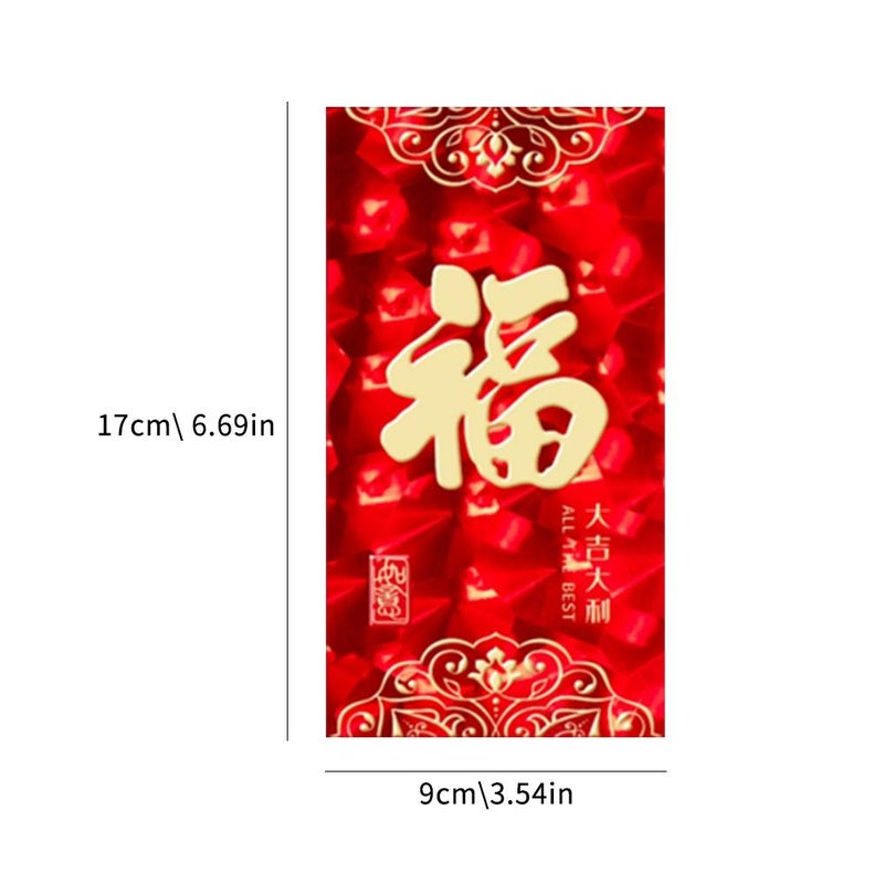 Chinese New Year Red Envelopes, Chinese New Year Greeting Card With RedEnvelope, Lunar NewYear Envelopes Decorations ChineseNewYear Gifts, Red Envelope for Money,  Ideal for Cash And Coins - Image 4